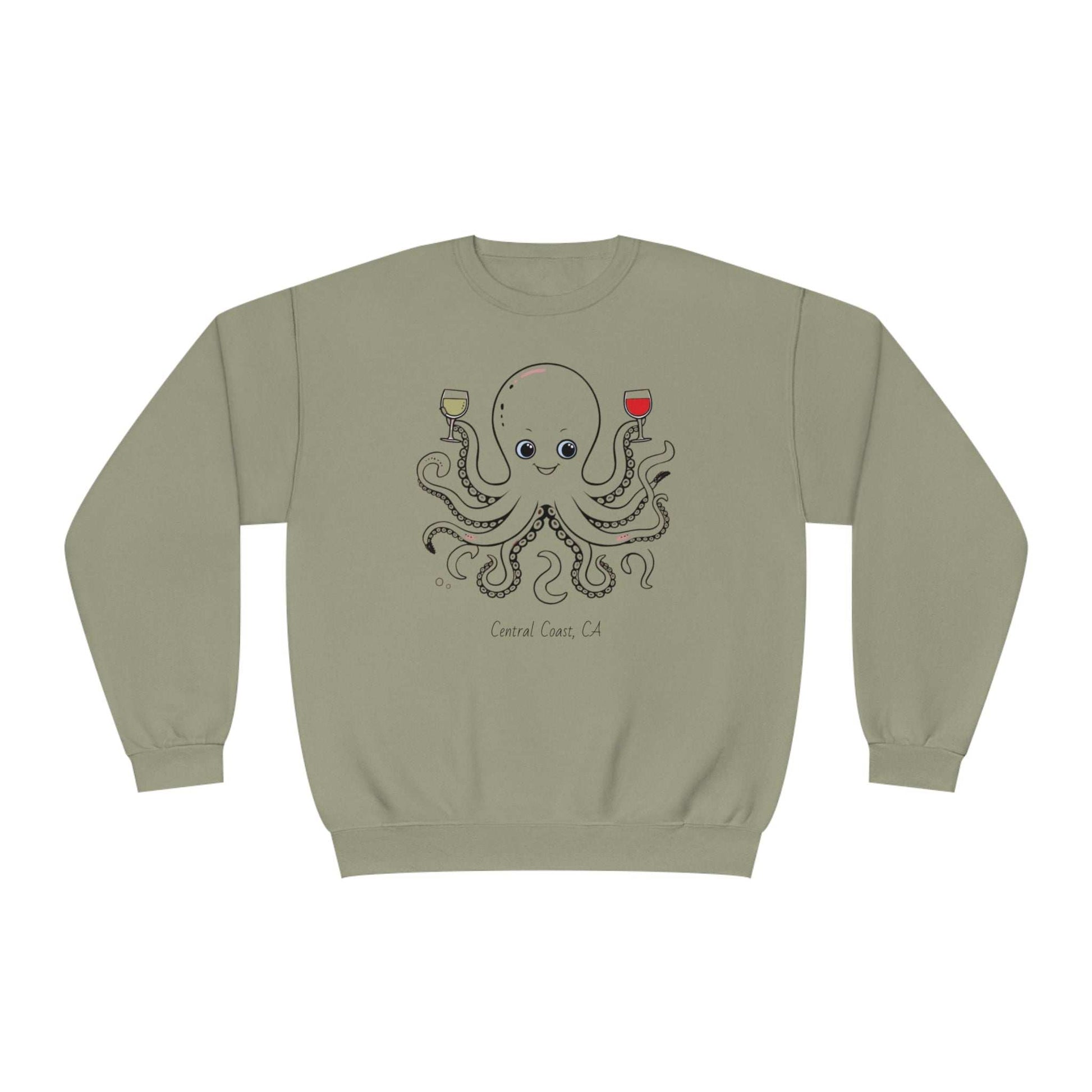 wine tasting octopus unisex crewneck sweatshirt