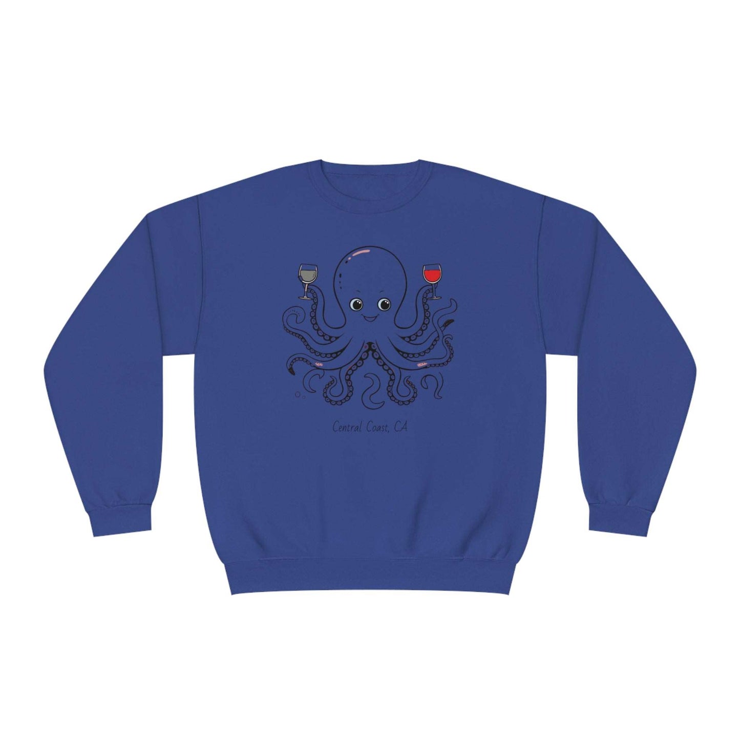 wine tasting octopus unisex crewneck sweatshirt