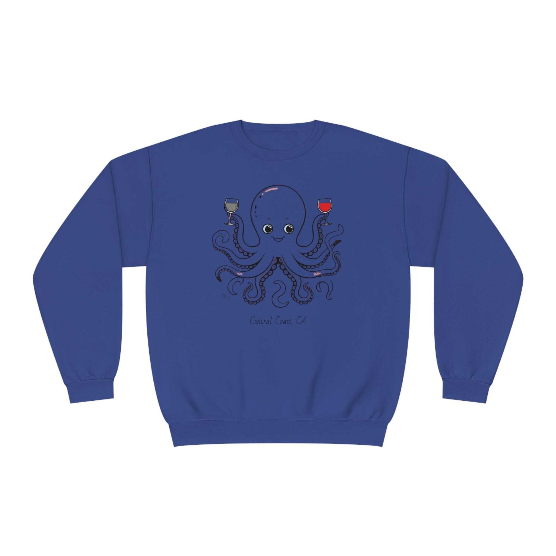 wine tasting octopus unisex crewneck sweatshirt