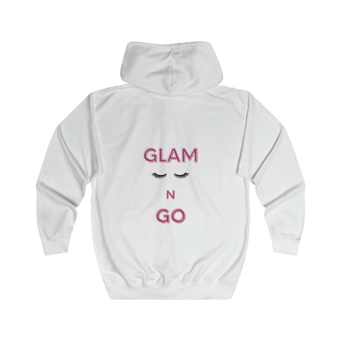 Glam N Go Front Back Design Full Zip Hoodie  