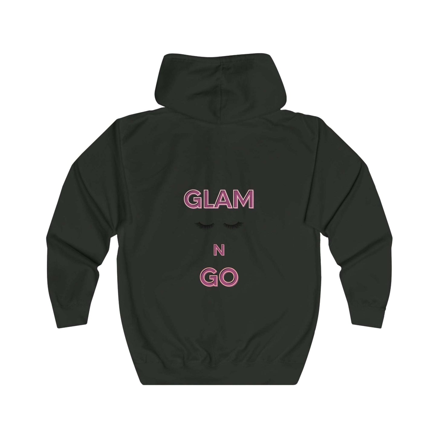 Glam N Go Front Back Design Full Zip Hoodie  