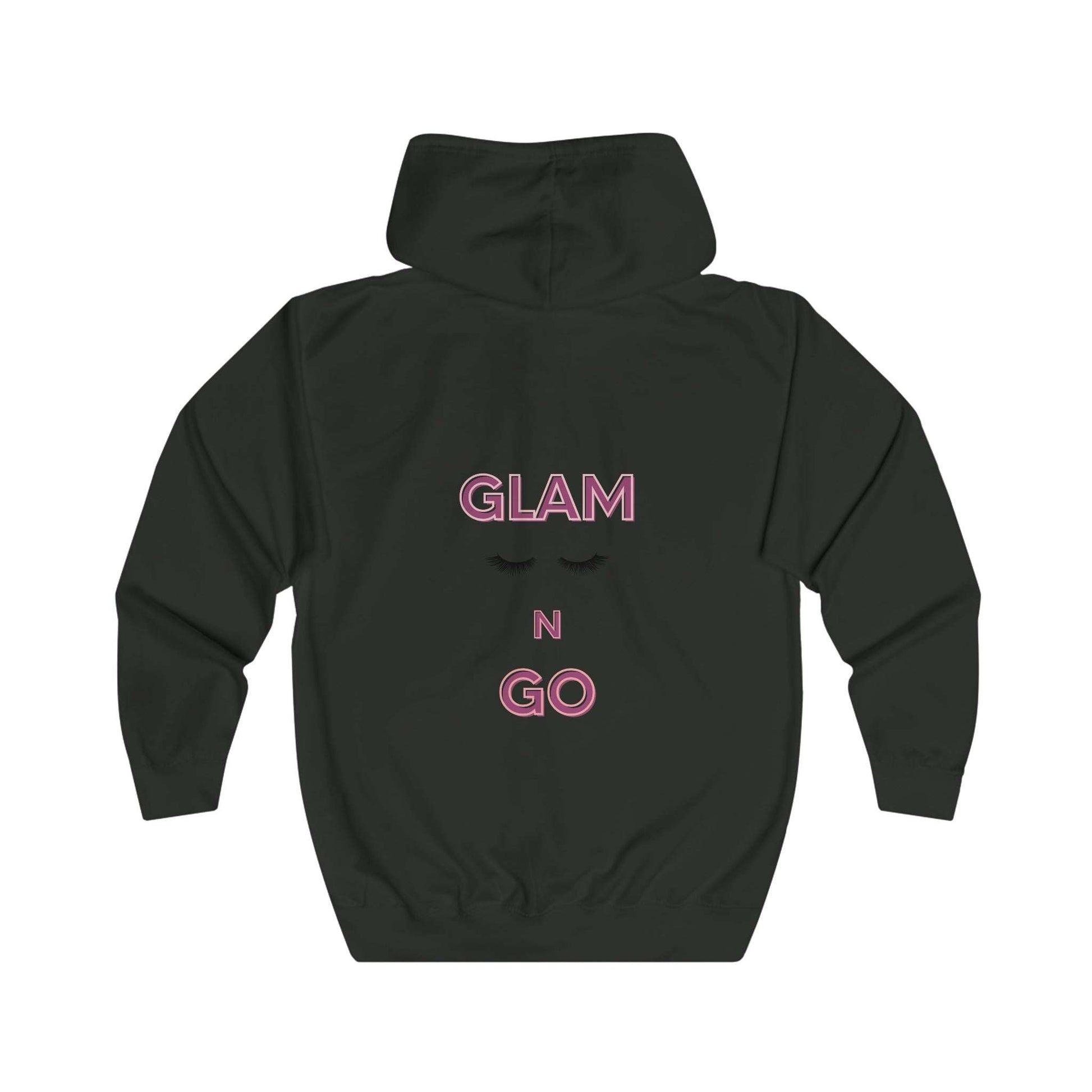 Glam N Go Front Back Design Full Zip Hoodie  