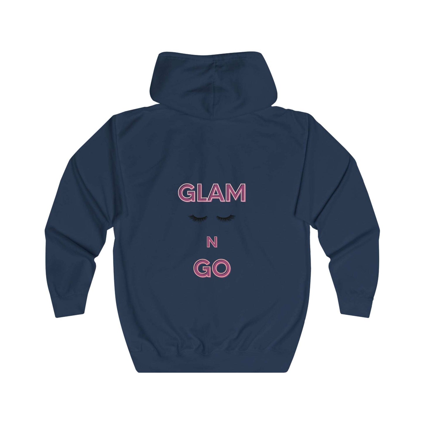 Glam N Go Front Back Design Full Zip Hoodie  