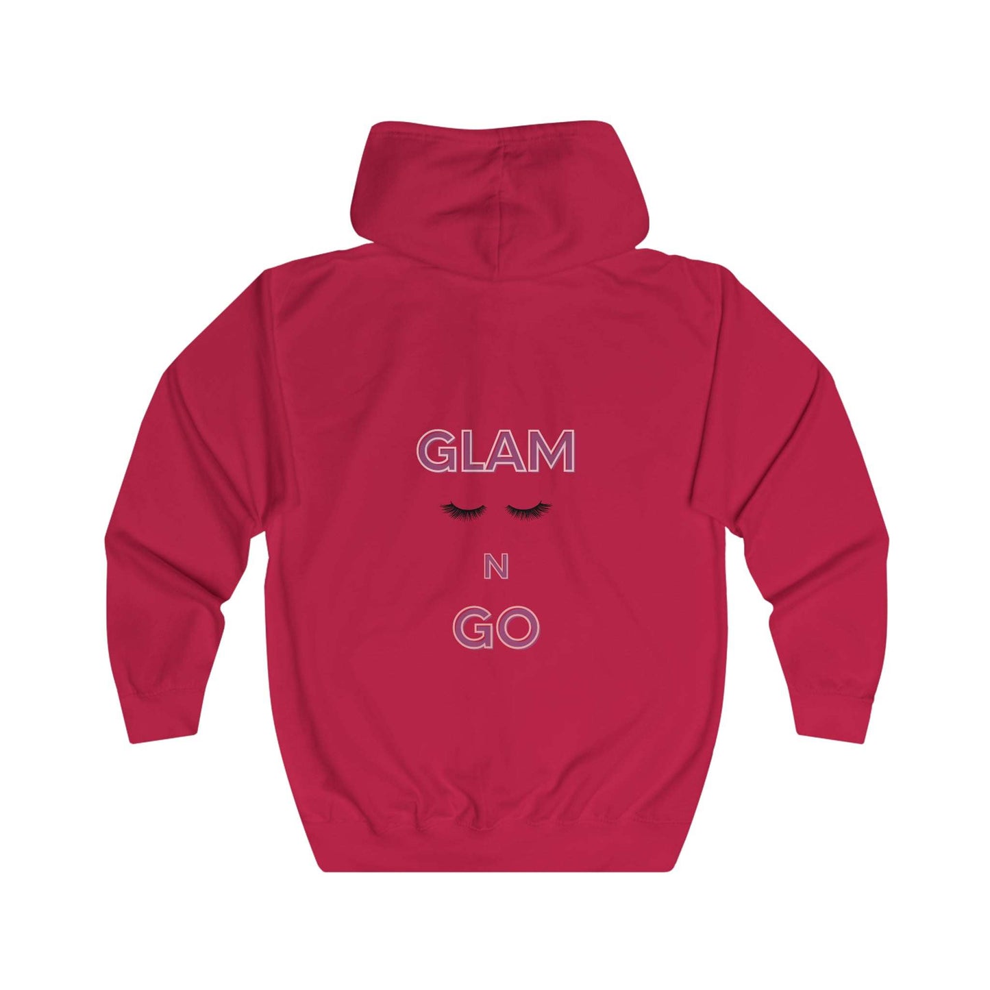 Glam N Go Front Back Design Full Zip Hoodie  