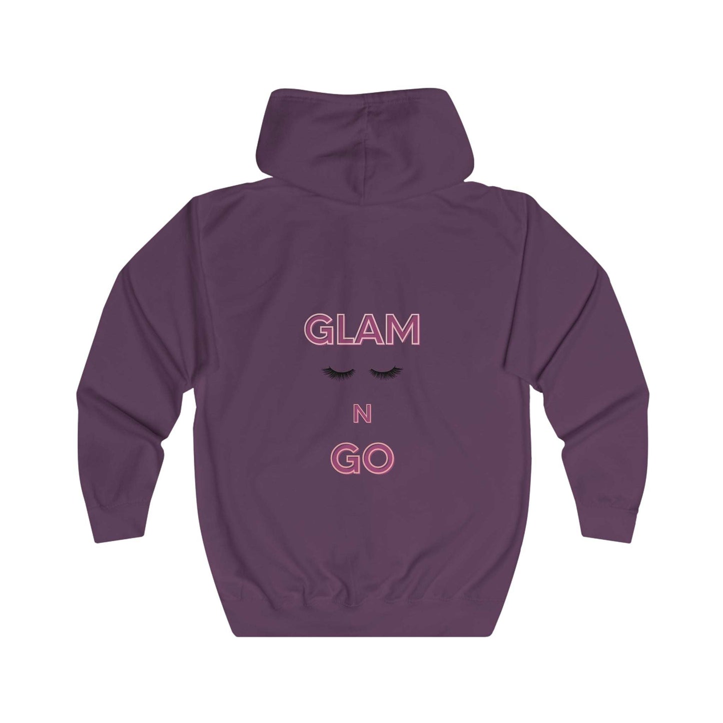 Glam N Go Front Back Design Full Zip Hoodie  