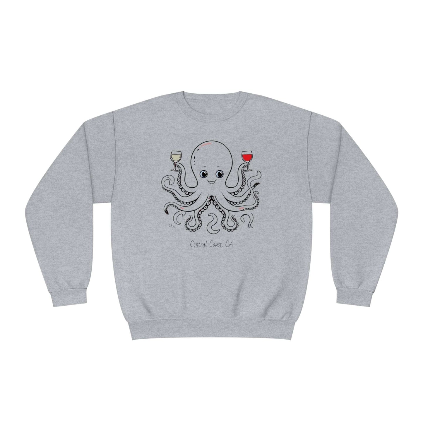 wine tasting octopus unisex crewneck sweatshirt