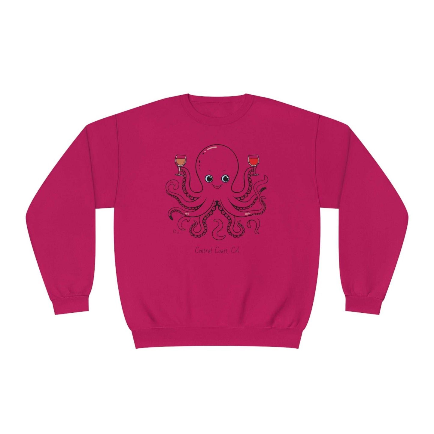 wine tasting octopus unisex crewneck sweatshirt