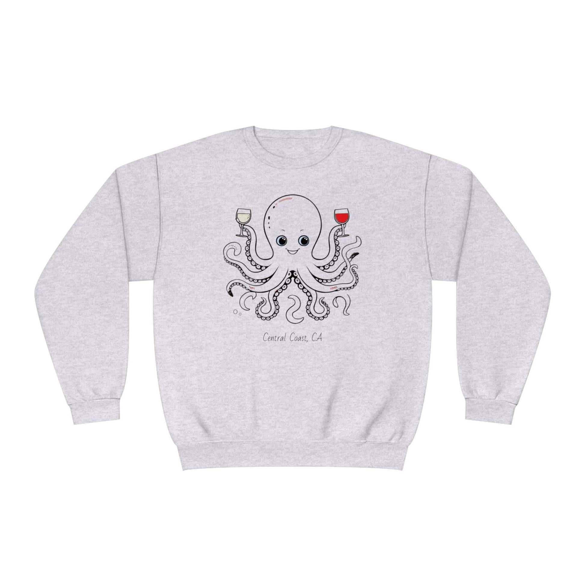 wine tasting octopus unisex crewneck sweatshirt