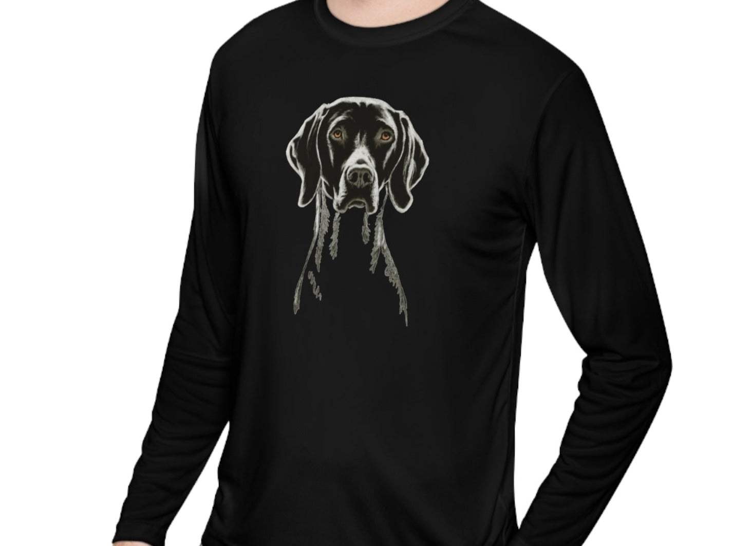 The Pointer. A Silhouette On A Long Sleeve Tee