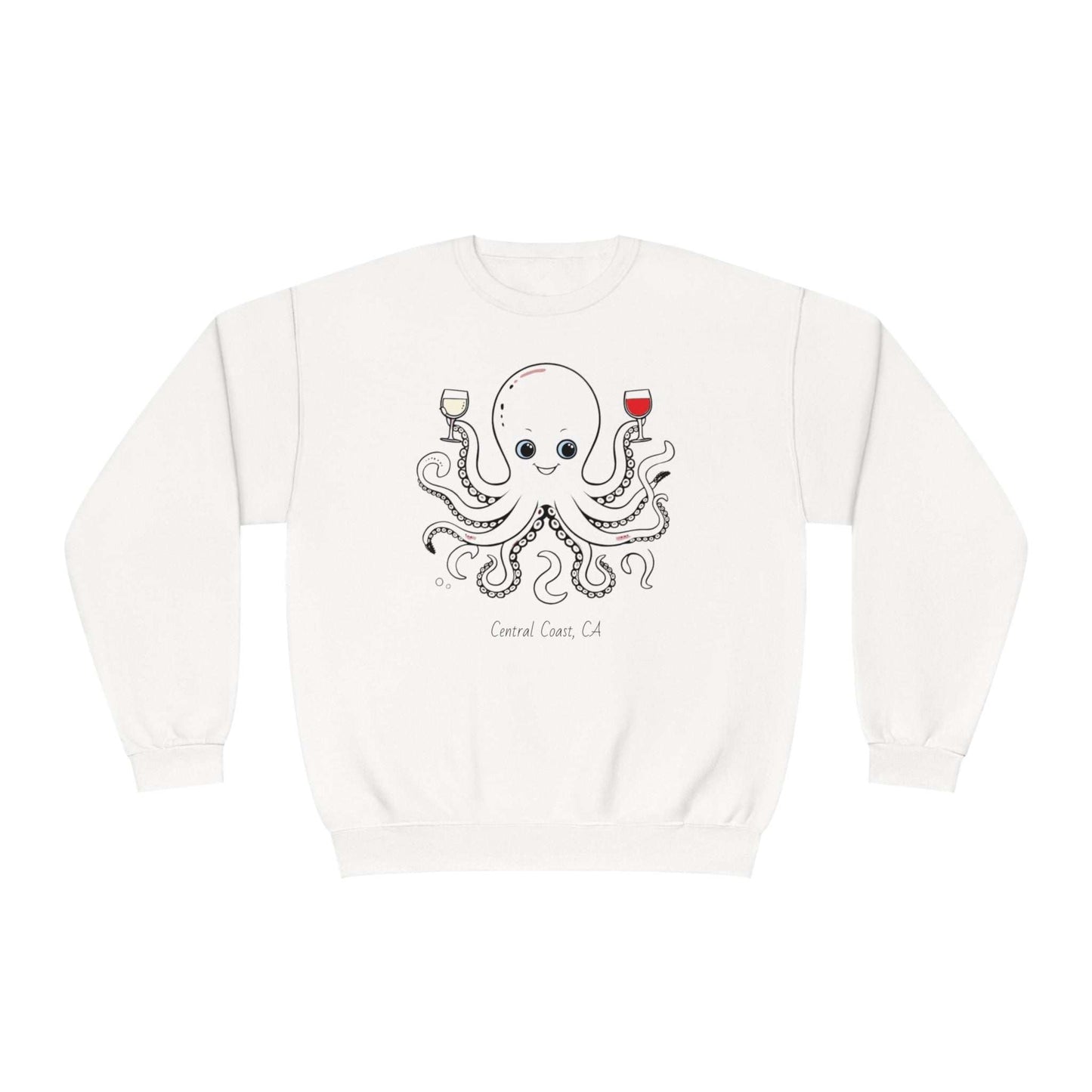 wine tasting octopus unisex crewneck sweatshirt