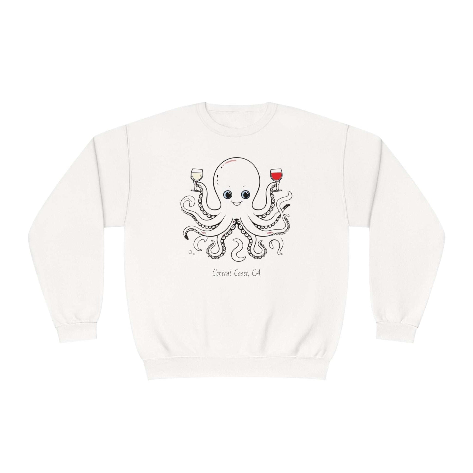 wine tasting octopus unisex crewneck sweatshirt