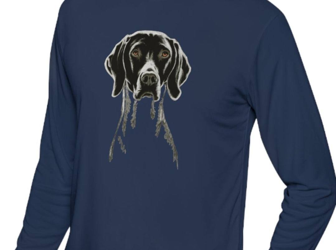 The Pointer. A Silhouette On A Long Sleeve Tee