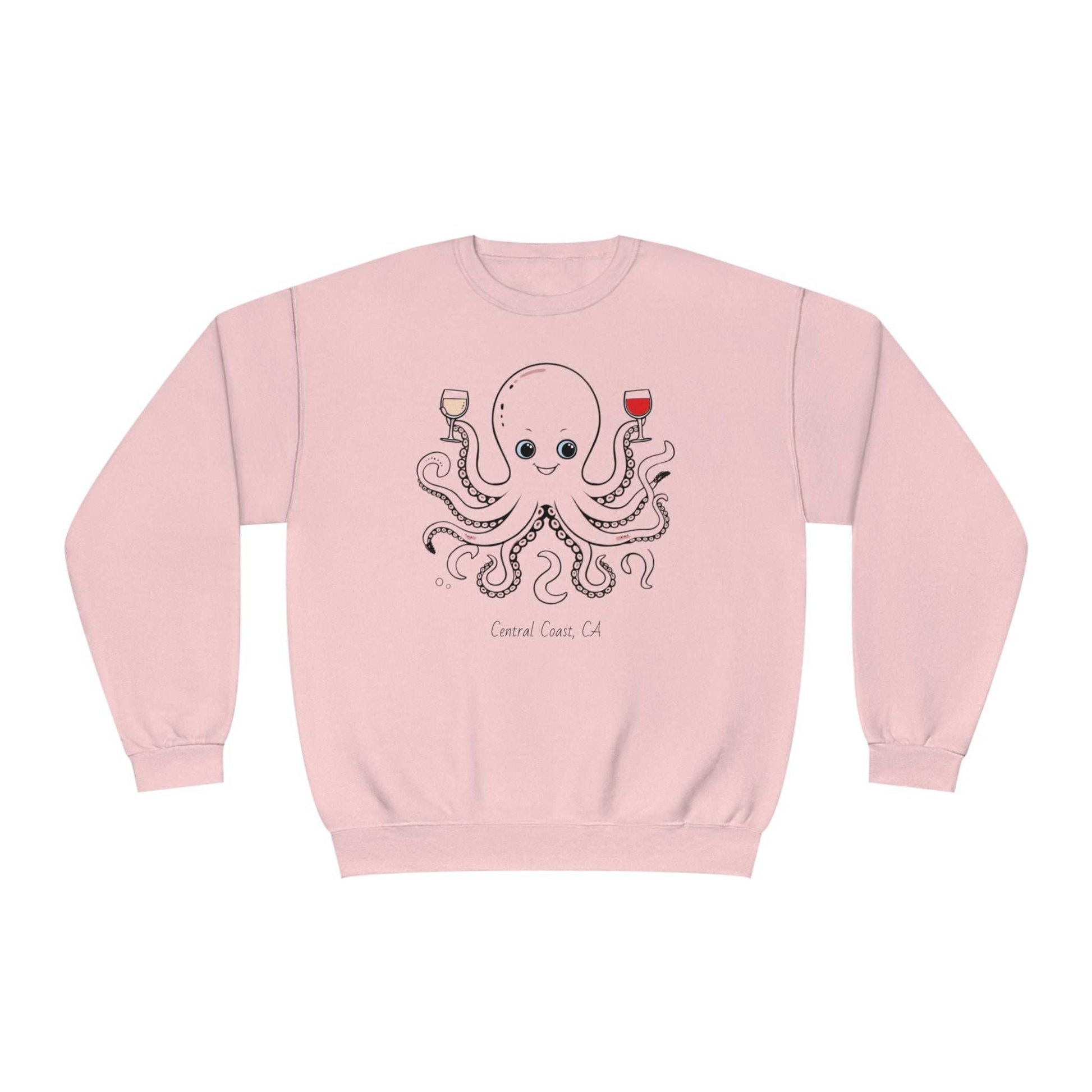 wine tasting octopus unisex crewneck sweatshirt