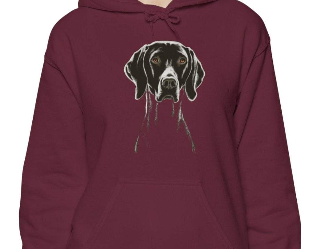 GSD, Pointer Dog Silhouette Hoodie